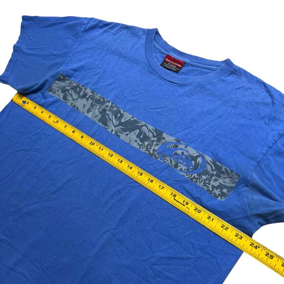 Vintage Quiksilver T-Shirt Men’s XL Blue Floral Stripe Surf Skate USA Y2K baggy - Picture 5 of 9